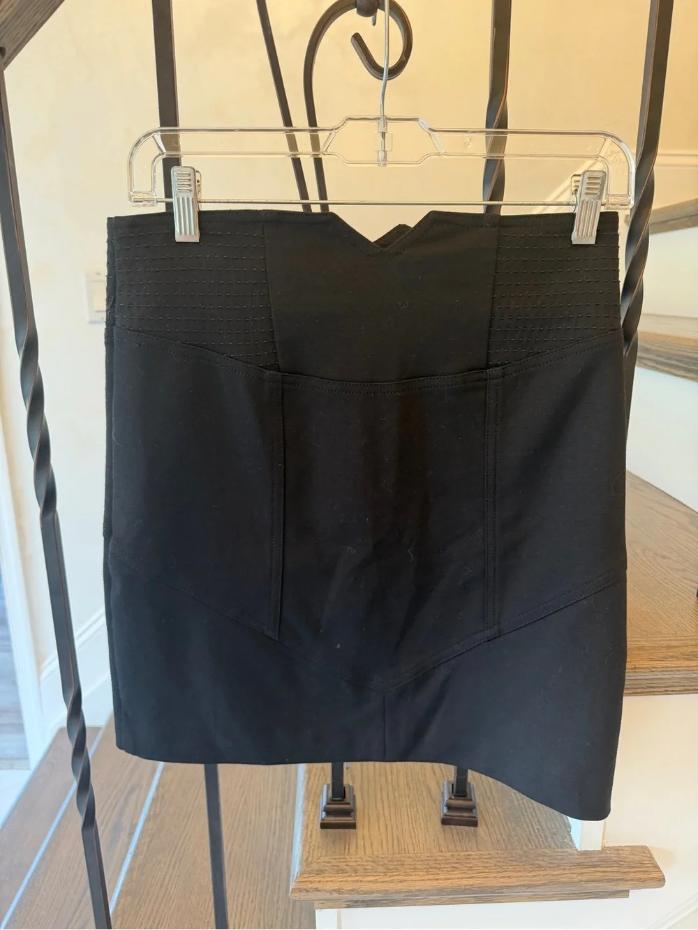 BCBG Generation Front Zip Black Mini Skirt